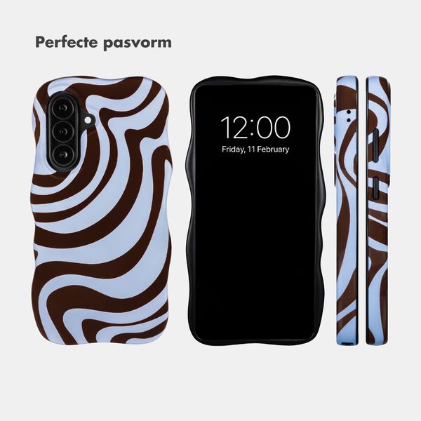 Selencia Vivid Wavy Backcover met MagSafe Samsung Galaxy A37 (5G) - Dream Swirl Chocolate
