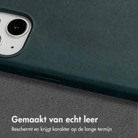Accezz Vintage Leather Magsafe Backcover iPhone 13 - Smokey Green