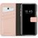 Selencia Echt Lederen Bookcase iPhone 12 (Pro) - Roze