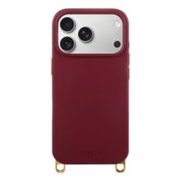 Selencia Rivièra MagSafe Backcover met afneembare haakjes Apple iPhone 17 Pro Max - Bold Burgundy