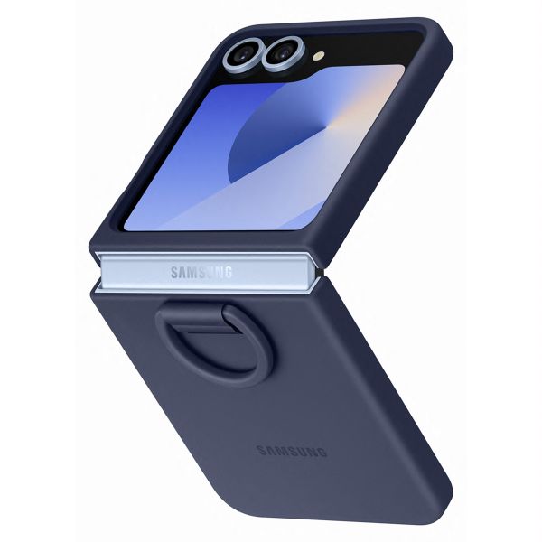 Samsung Originele Silicone Cover Ring Samsung Galaxy Z Flip 6 / Flip 7 FE - Navy