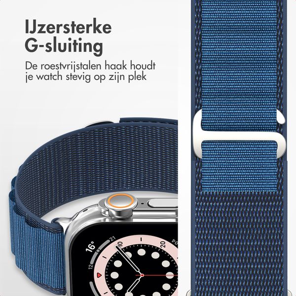 Accezz Nylon Alpine bandje Apple Watch | 44/45/46/49 mm - Dark Blue