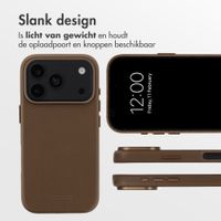 Accezz MagSafe Leather Backcover Apple iPhone 18 Pro / 17 Pro - Coffee Brown