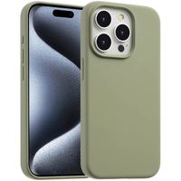 Accezz Liquid Silicone Backcover met MagSafe iPhone 15 Pro - Cooper Green