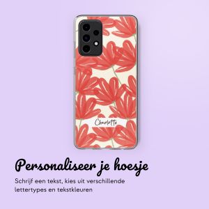 Gepersonaliseerd hoesje met bloemen Samsung Galaxy A52(s) (5G/4G) - Transparant