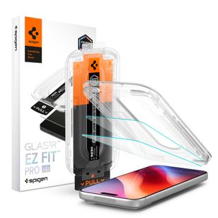 Spigen GLAStR EZ Fit Screenprotector 2 Pack + Applicator Apple iPhone 18 Pro / 17 Pro / 17 / 16 Pro