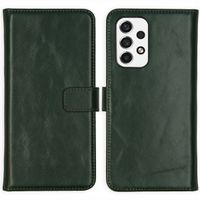 Selencia Echt Lederen Bookcase Samsung Galaxy A53 - Groen