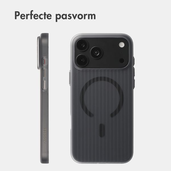 Accezz Lite Backcover met MagSafe | Fluted | Apple iPhone 18 Pro Max / 17 Pro Max - Smokey Matte