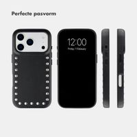 Selencia Studs Backcover met MagSafe Apple iPhone 17 Pro - Velvet Black