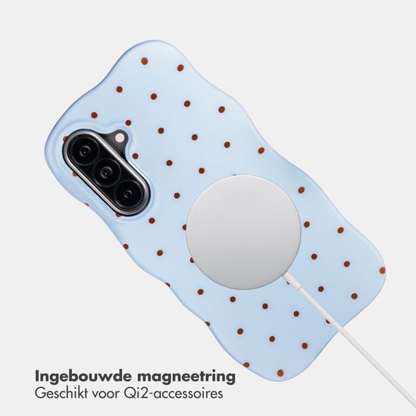 Selencia Vivid Wavy Backcover met MagSafe Samsung Galaxy A57 (5G) - Happy Dots Digital Sky
