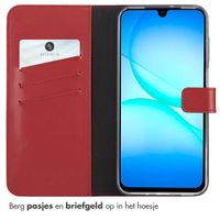 Selencia Echt Leren Bookcase Samsung Galaxy A17 - Rood