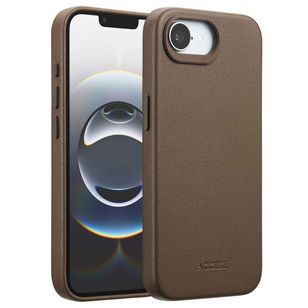 Accezz MagSafe Leather Backcover Apple iPhone 16e - Coffee