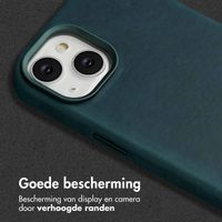 Accezz Vintage Leather Magsafe Backcover iPhone 14 - Smokey Green