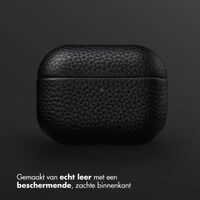 Accezz Echt Leren Case voor de Apple AirPods Pro 3 - Zwart