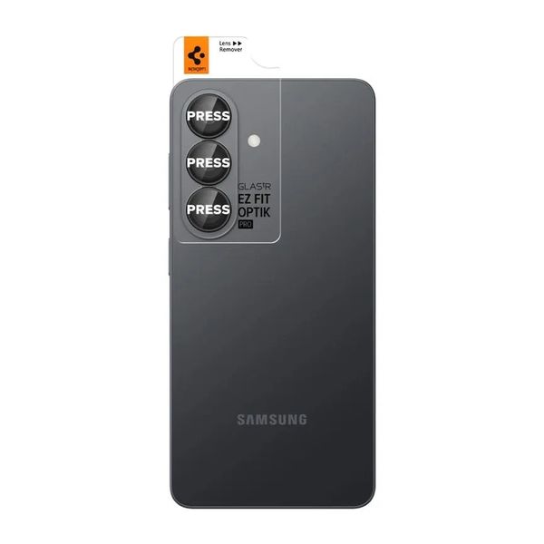 Spigen Optik Pro EZ Fit Lens Protector - Cameralens bescherming (2-pack) Samsung Galaxy S26 - Zwart