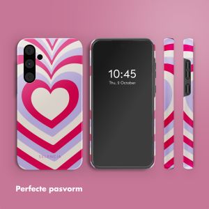 Selencia Vivid Tough Backcover Samsung Galaxy A55 - Double Hearts Rubine Red Lilac