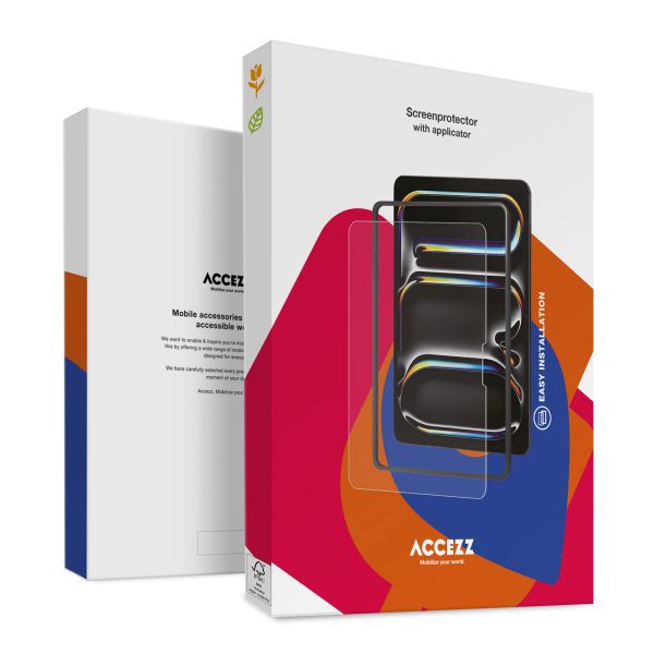 Accezz Glass screenprotector + Applicator Apple iPad Pro 11 (2025) M5 / (2024) M4