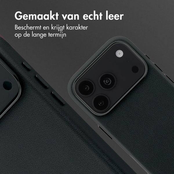 Accezz MagSafe Leather Backcover Apple iPhone 18 Pro / 17 Pro - Onyx Black