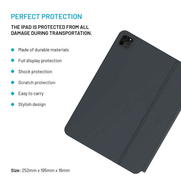 Fixed Typee QWERTY keyboard case iPad Pro 11 (2024) M4 - Zwart