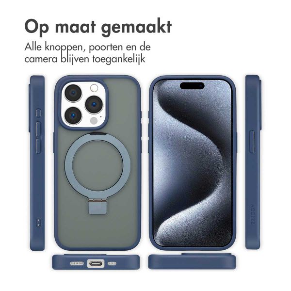 Accezz Ring Stand Backcover met MagSafe Apple iPhone 15 Pro - Blue