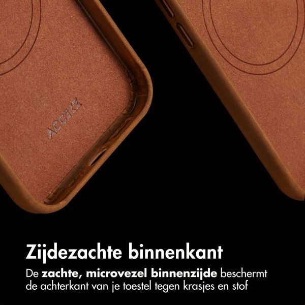 Accezz Vintage Leather Magsafe Backcover iPhone 13 - Tabacco Cognac