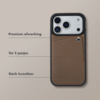 Selencia Riva Backcover met Pashouder Apple iPhone 17 Pro Max - Mocha Brown
