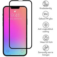 Selencia Gehard Glas Premium Screenprotector iPhone 13 / 13 Pro / 14 - Zwart