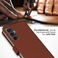 Selencia Echt Leren Bookcase Samsung Galaxy S23 FE - Lichtbruin