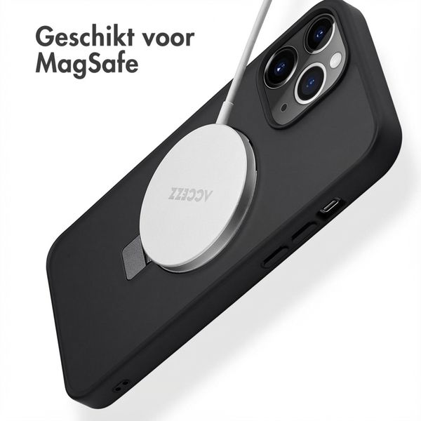 Accezz Ring Stand Backcover met MagSafe Apple iPhone 13 Pro Max - Zwart