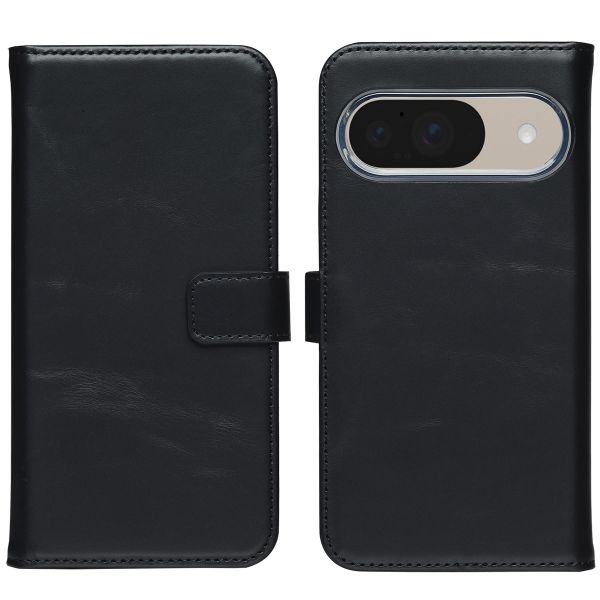 Selencia Echt Leren Bookcase Google Pixel 10 / 10 Pro - Black