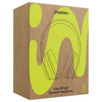 imoshion Draadloze Kinderkoptelefoon LED Light - Decibelbegrenzer - Met AUX kabel - Hot Pink / Apricot Orange Crush