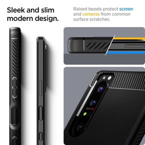 Spigen Rugged Armor Backcover Sony Xperia 1 III - Zwart