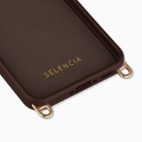 Selencia Rivièra MagSafe Backcover met afneembare haakjes Samsung Galaxy A54 (5G) - Choco Brown