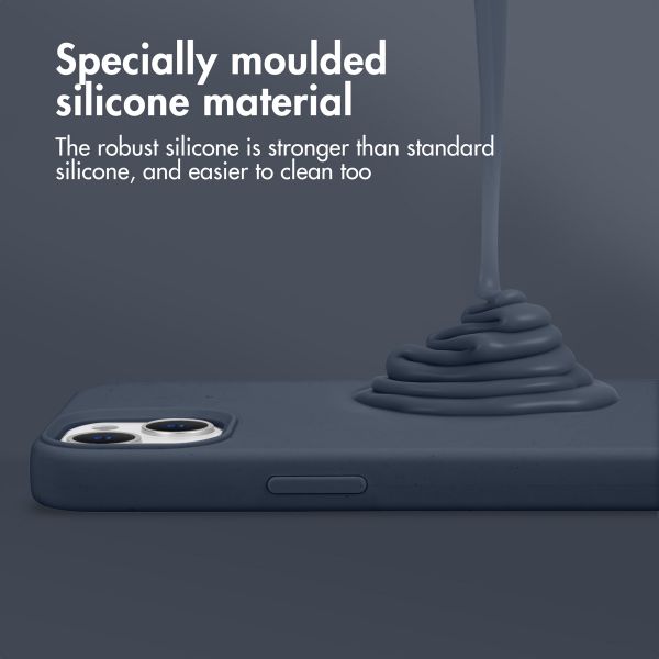 Accezz Liquid Silicone Backcover Apple iPhone SE (2022 / 2020) / 8 / 7 - Donkerblauw