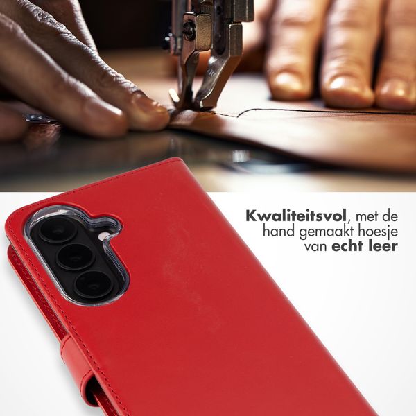 Selencia Echt Leren Bookcase Samsung Galaxy S26 Plus - Rood