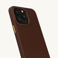 Selencia Rivièra MagSafe Backcover met afneembare haakjes Apple iPhone 14 Pro - Choco Brown