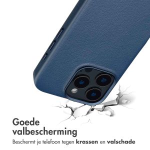 Accezz MagSafe Leather Backcover iPhone 16 Pro - Nightfall Blue