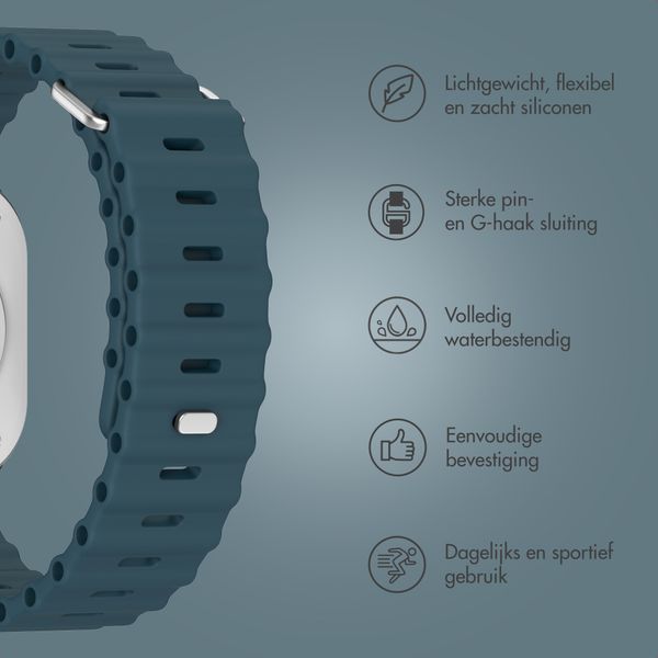 Accezz Ocean bandje Apple Watch | 44/45/46/49 mm - Abyss Blue