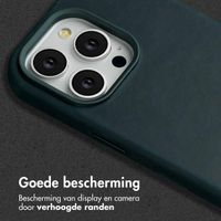 Accezz Vintage Leather Magsafe Backcover iPhone 14 Pro - Smokey Green