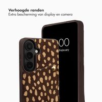Selencia Nova Real Leather Backcover met Koord en Pashouder Samsung Galaxy S25 - Fawn Chic