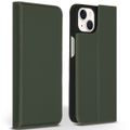 Accezz Premium Leather Slim Bookcase iPhone 13 - Groen