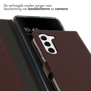 Selencia Echt Lederen Bookcase Samsung Galaxy S23 Plus - Bruin