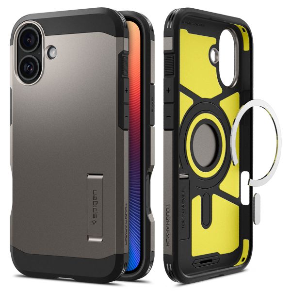 Spigen Tough Armor Backcover MagSafe Apple iPhone 16 - Gunmetal