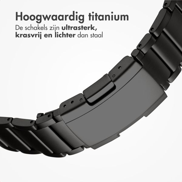 Accezz Mat Titanium bandje voor de Samsung Galaxy Watch Ultra (2024/2025) - Zwart