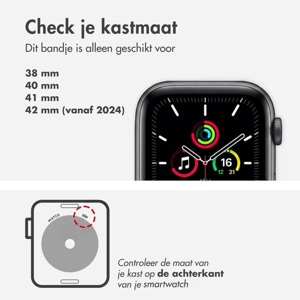 Accezz Mat Titanium bandje Apple Watch | 38/40/41/42 mm - Zilver