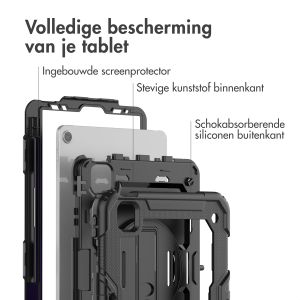 Accezz Rugged Backcover met schouderstrap iPad Air 5 (2022) / Air 4 (2020) - Zwart