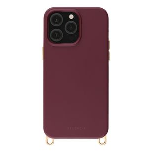 Selencia Rivièra MagSafe Backcover met afneembare haakjes Apple iPhone 14 Pro - Bold Burgundy