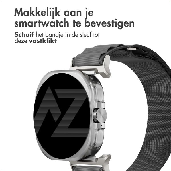 Accezz Nylon Alpine bandje Samsung Galaxy Watch Ultra 2 (2026) / Ultra (2024/2025) - Dark Grey