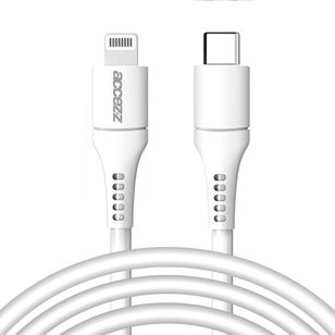 Accezz Lightning naar USB-C kabel - MFi certificering - 2 meter - Wit