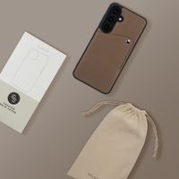 Selencia Riva Backcover met Pashouder Samsung Galaxy S25 / S24 - Mocha Brown